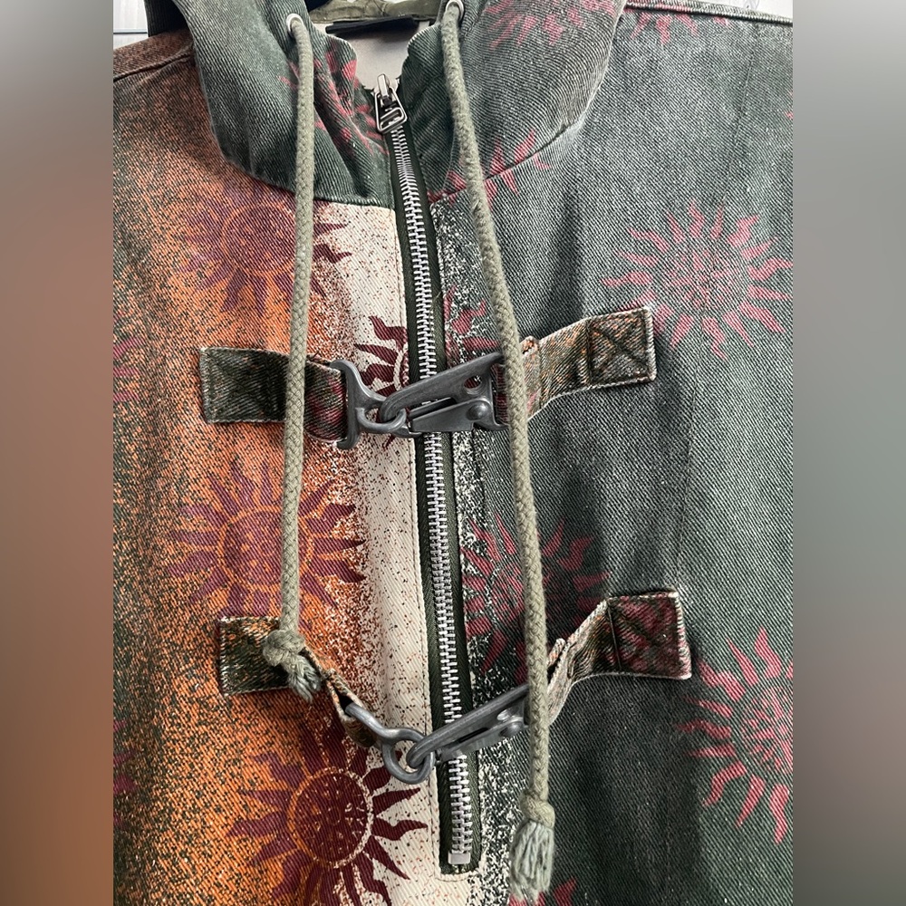 Europa Indie Hippie Bohemian Hoodie Windbreaker Jacket - Picture 11 of 12